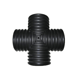 ADS Poly Cross Tee, N-12 Plain-End Fabricated Dual Wall, 8