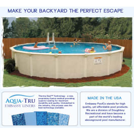 Hoffinger Pool Escape 27' Round ABG Pool, 54