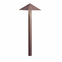 3.8 W 2700K Integrated LED Textured Tannery Bronze Aluminum Pyramid ...