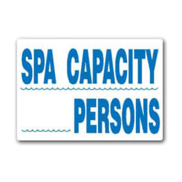 PoolMaster Sign Spa Capacity | PM40362 | Heritage Pool Plus