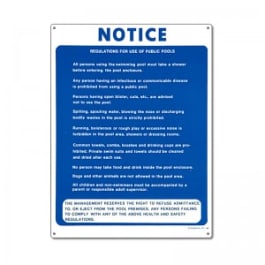Pool Master Sign Poolmaster Sign Public Pool Regula 18X24 | 40368 | Heritage Pool Plus