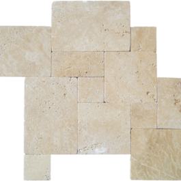 Lt Walnut French Pattern (Set - 8 Sf) Tumbled | TKTCLWPVFP | Heritage Plus