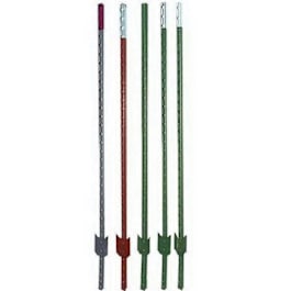 T-Post 8' Rail Steel Green w/ White | Heritage Plus