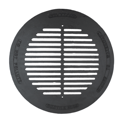 ADS Nyloplast Drop-In Drainage Grate, Round Ductile Iron 18