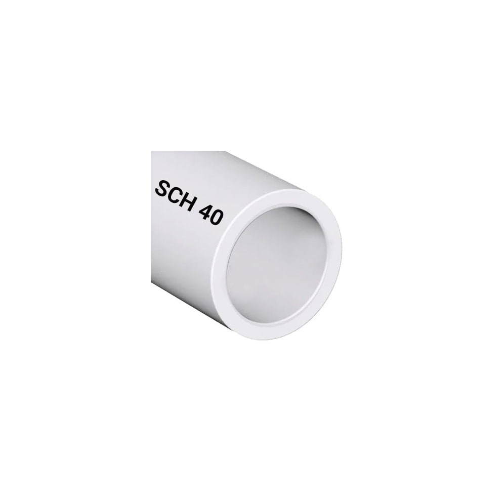 Pressure Pipe, 4" x 10' Schedule 40 White PVC DWV Perforated