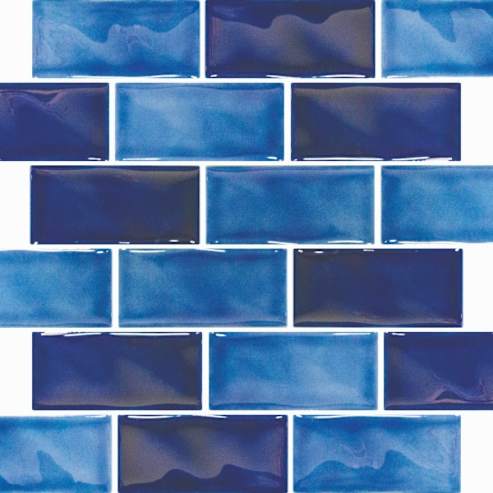 Sapporo Nihon Reflection Porcelain Tile, Blue, 2