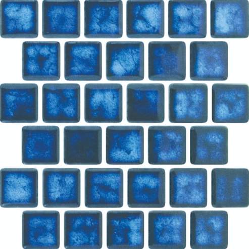Mottled Blue Cobblestone Porcelain Tile, Blue, 1
