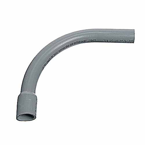 Elbow, 1inBell End Gray PVC Schedule 40 90 Degrees Standard Bend Radius