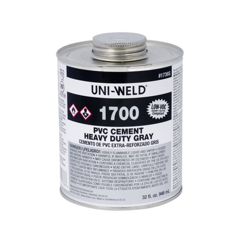 Oatey 1736S OATEY PVC CEMENT HEAVY DUTY GRAY QUART OTY - product image