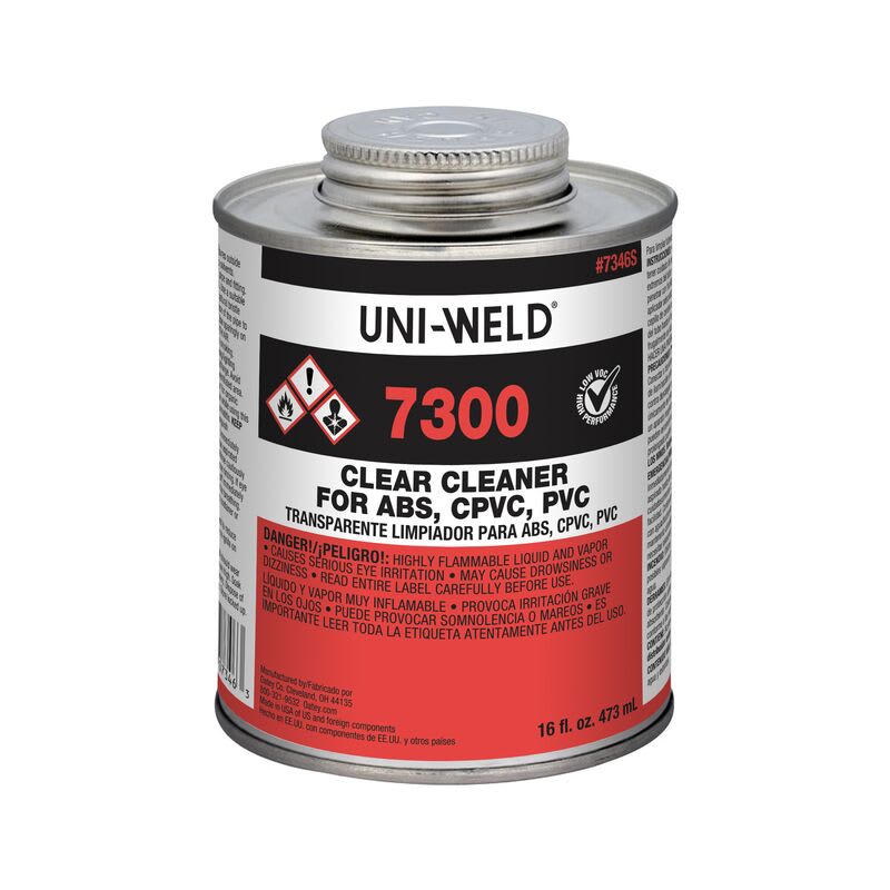 Oatey 7300 Series Uni-Weld All Purpose Clear Cleaner 1 Pt - product image
