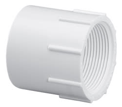 Adapter, Slip x FPT White PVC Schedule 40 - product image