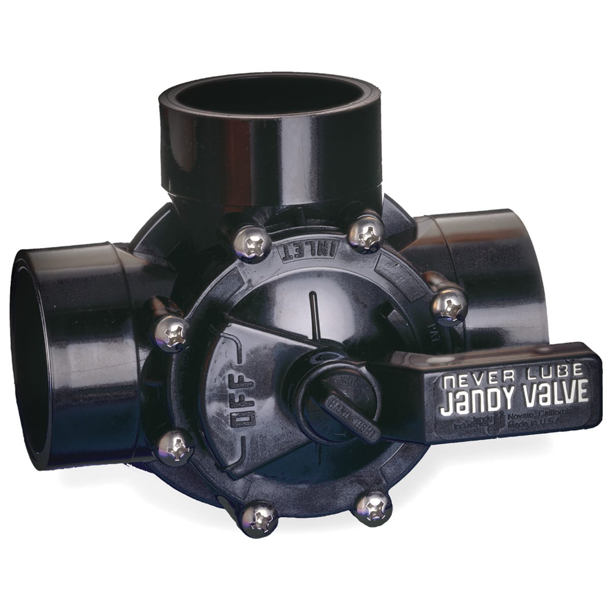 Jandy Pro Series NeverLube 1.5 to 2in CPVC 3-Port Diverter  