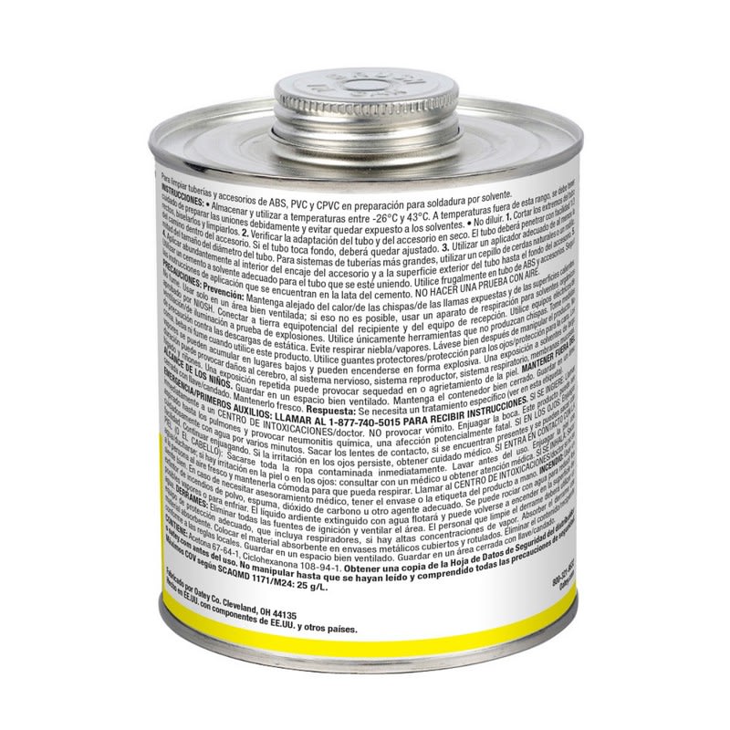 Oatey® Oatley 32 oz Can Clear Liquid, For ABS PVC and CPVC Pipe and Fittings Cleaner 30805 image 2