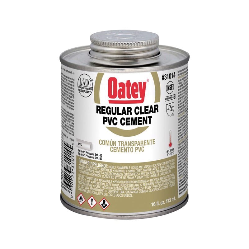 32 oz Metal Can Clear Regular PVC Solvent Cement - product image