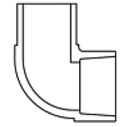 4in PVC 90St Ell Spg X Soc Bx6 Sch 40 PVC Street 90 Degree Elbow Spig X Slip 4In  