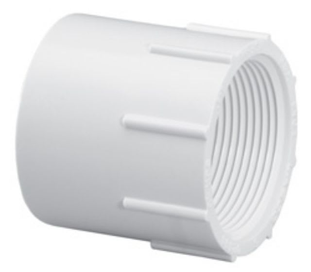Adapter, Slip x FPT White PVC Schedule 40 - product image