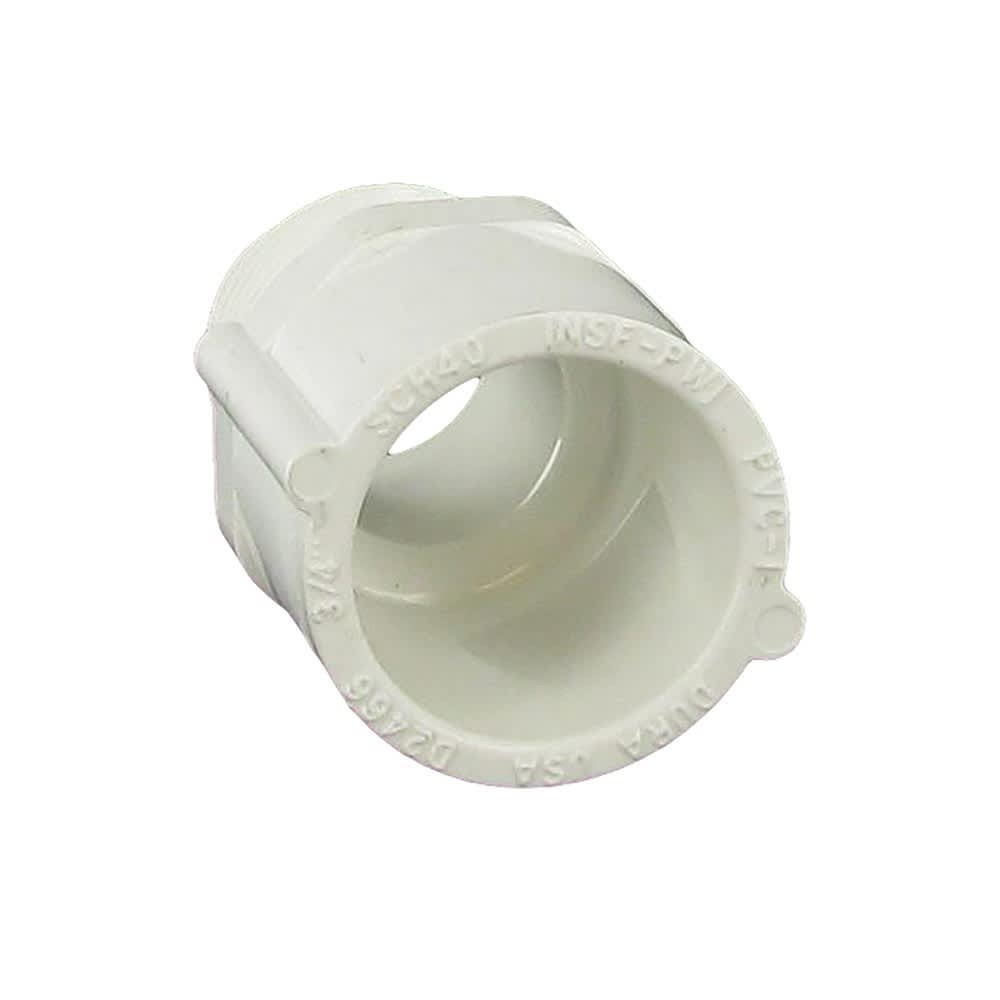 PVC Schedule 40 - Adapter, 3/4in Mpt X Slip White  