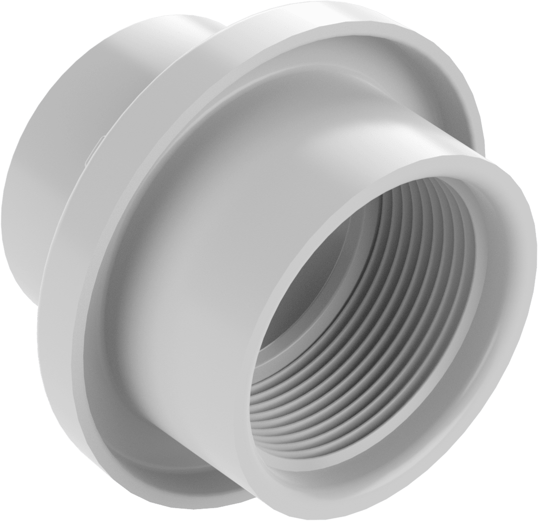 AquaStar Light Niche/Return Fitting (Fits Inside 2in Pipe), 1½in Socket, Dark Gray  