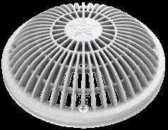 AquaStar 8in Round MoFlow Suction Outlet Cover and Mud Frame, White  