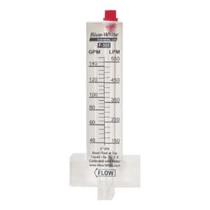 Blue-White Flow Meter, 75 psi Saddle - product image