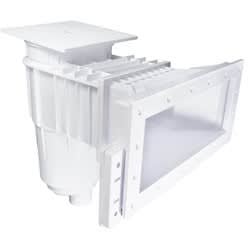 CMP Vinyl Liner Skimmer, Wide Mouth, Square Cover, Dual Port, Gray  