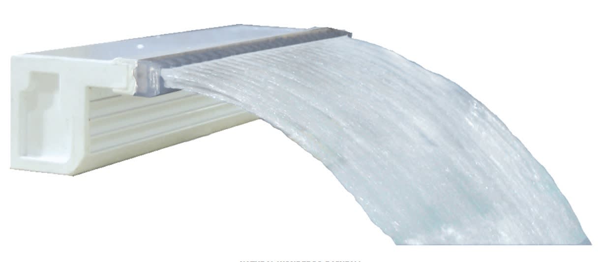 CMP 36In Pool Waterfa Waterfall Rain 36In White 6In Lip  