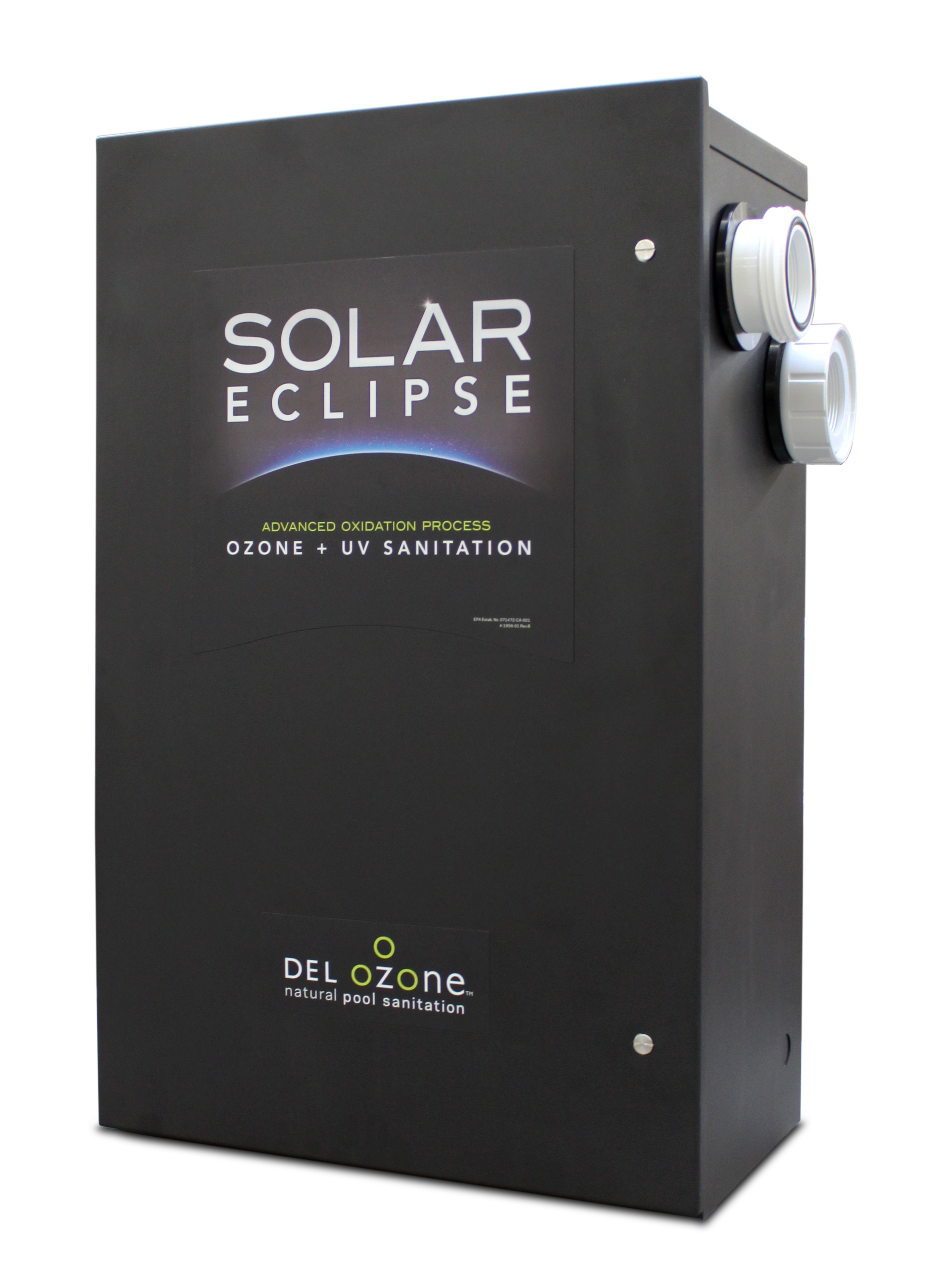 Del Ozone DEL AOP 50, 50,000 gallons, 240 VAC, 50 GPM, Inlet and Outlet 2” PVC Unions  