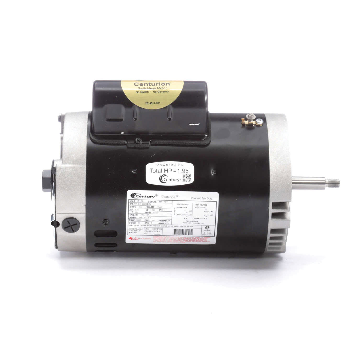 Century 1.5Hp 56J Threaded Motor - image 2