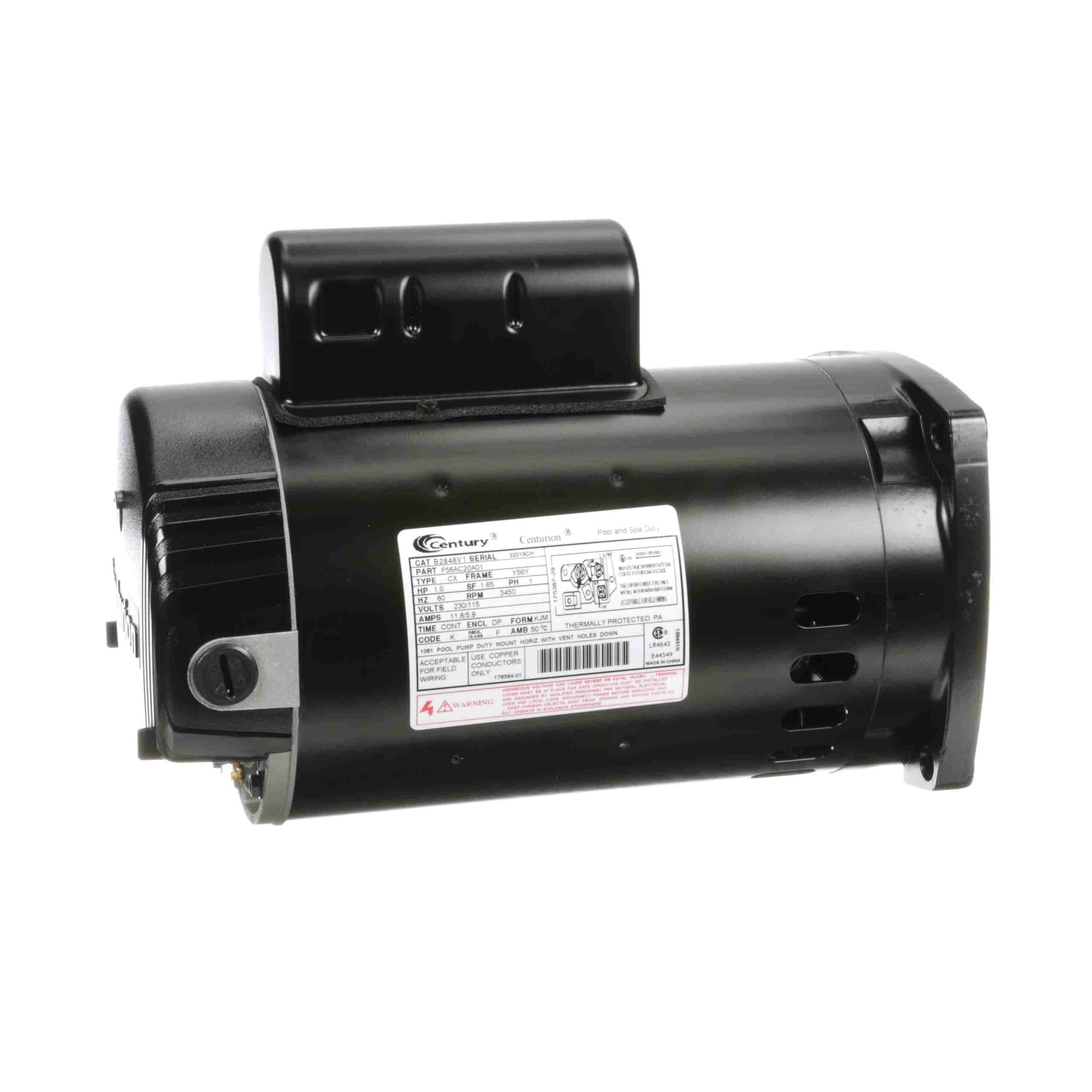 Century 1Hp Motor Perm Split Cap Square B2848V1 image 3