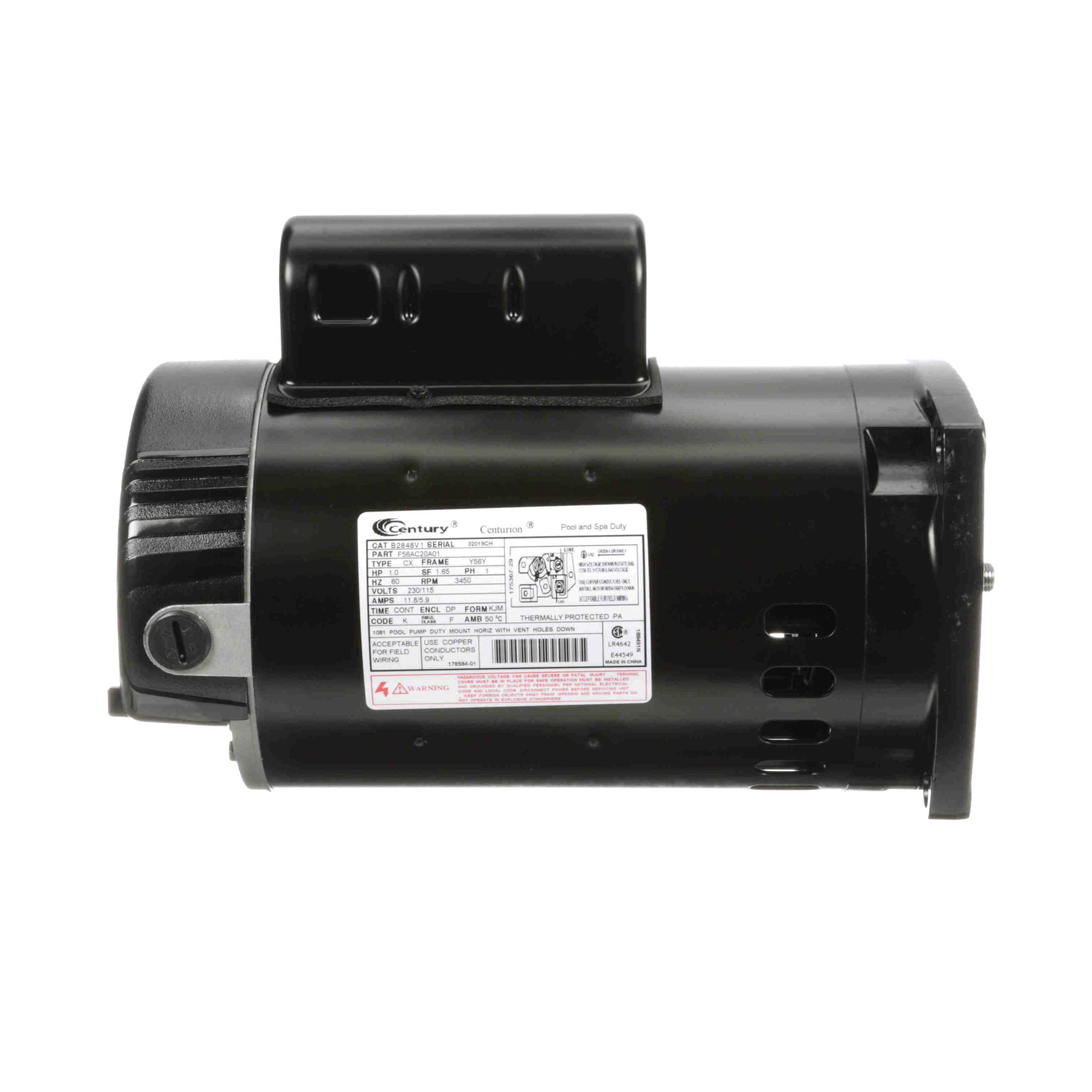 Century 1Hp Motor Perm Split Cap Square B2848V1 image 4