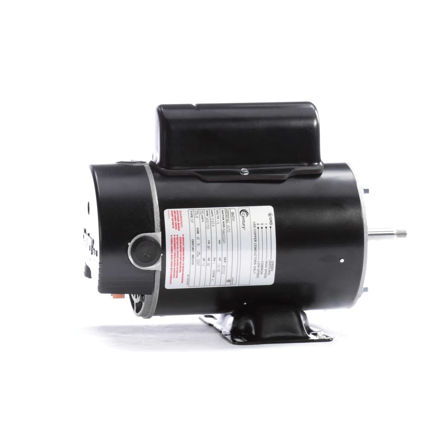 Century 1Hp 48Y 2-Speed Motor 115V image 3