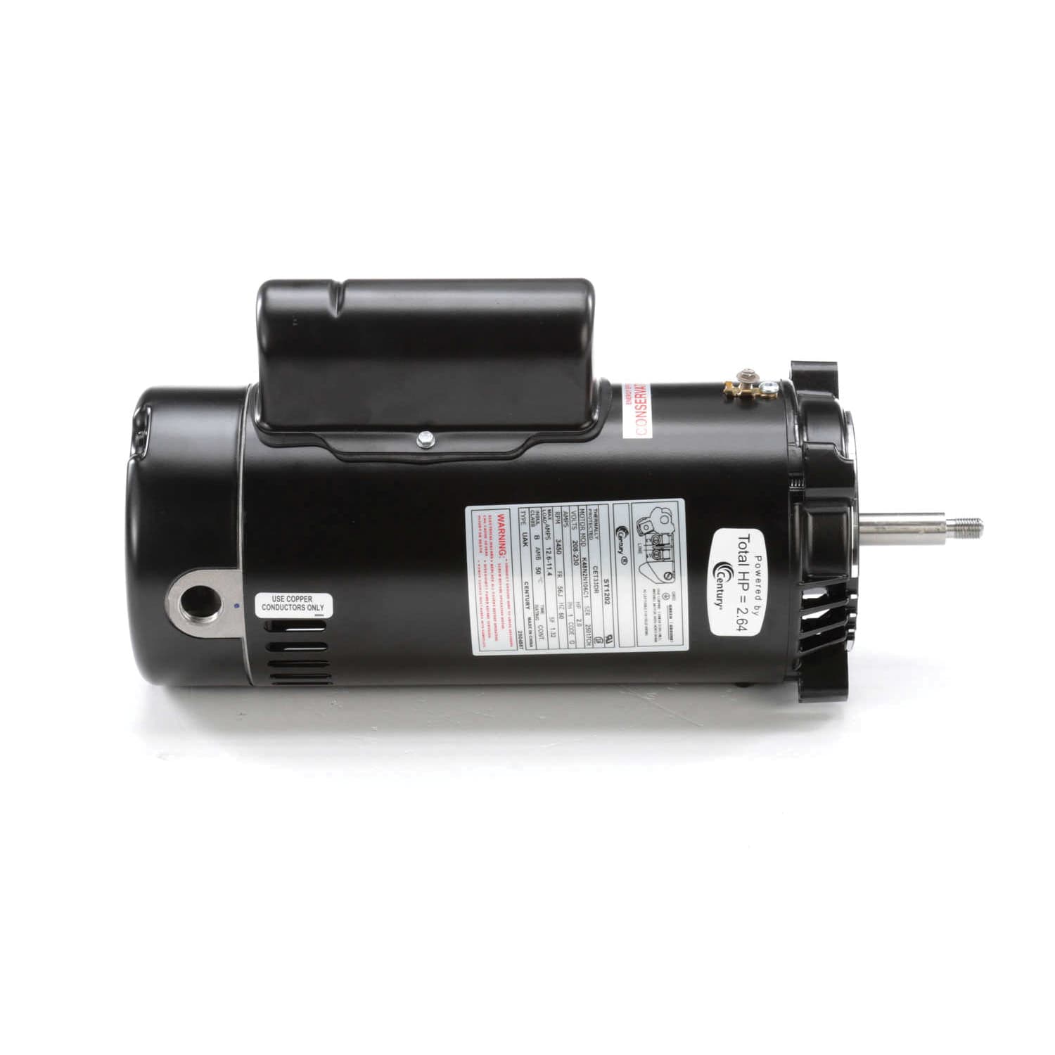 Century Pool Pump Motor Threaded Shaft 2HP 1-Speed 230V 56J Frame | ST1202 image 2