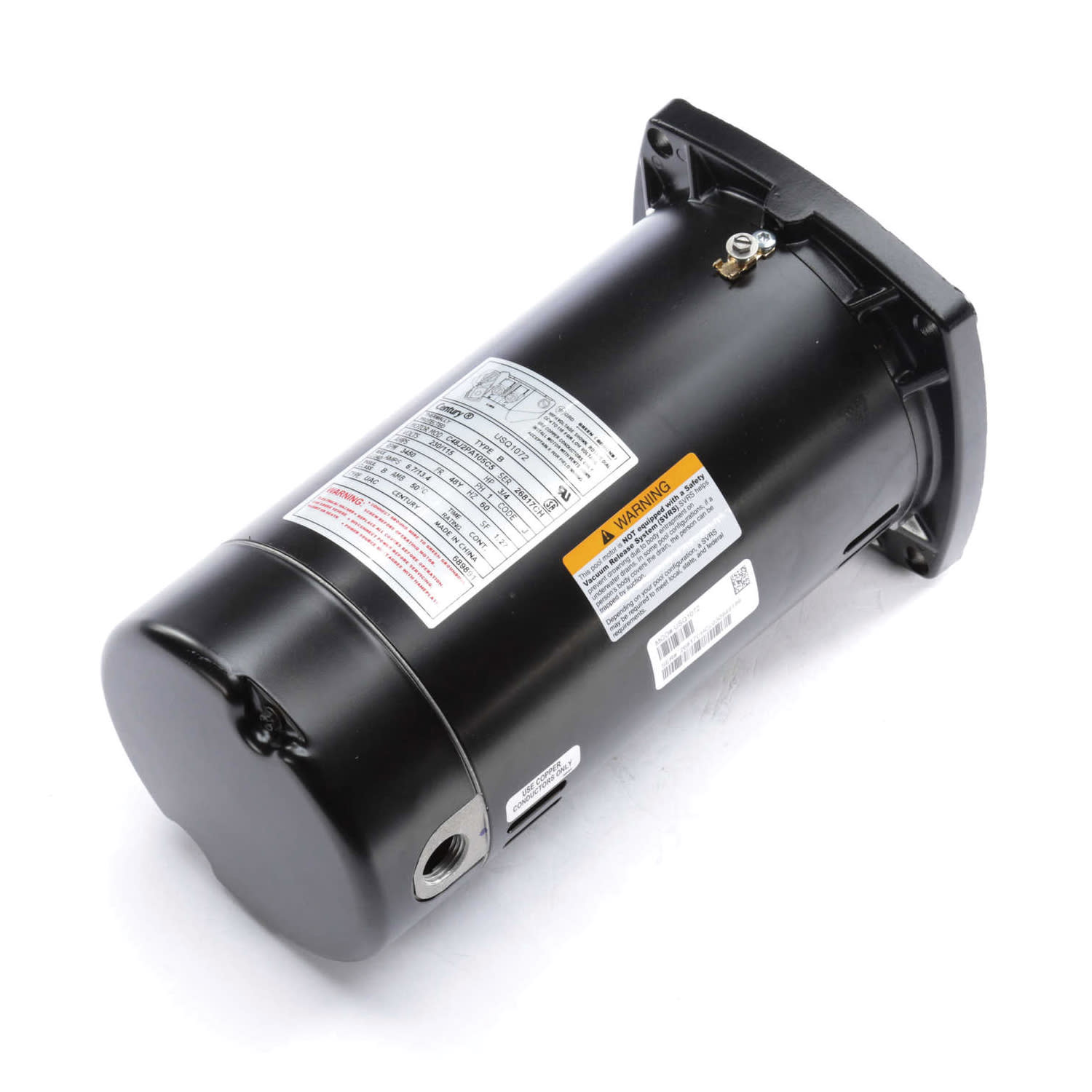 Century Pool Pump Motor, Square Flange, 3/4HP 48Y  