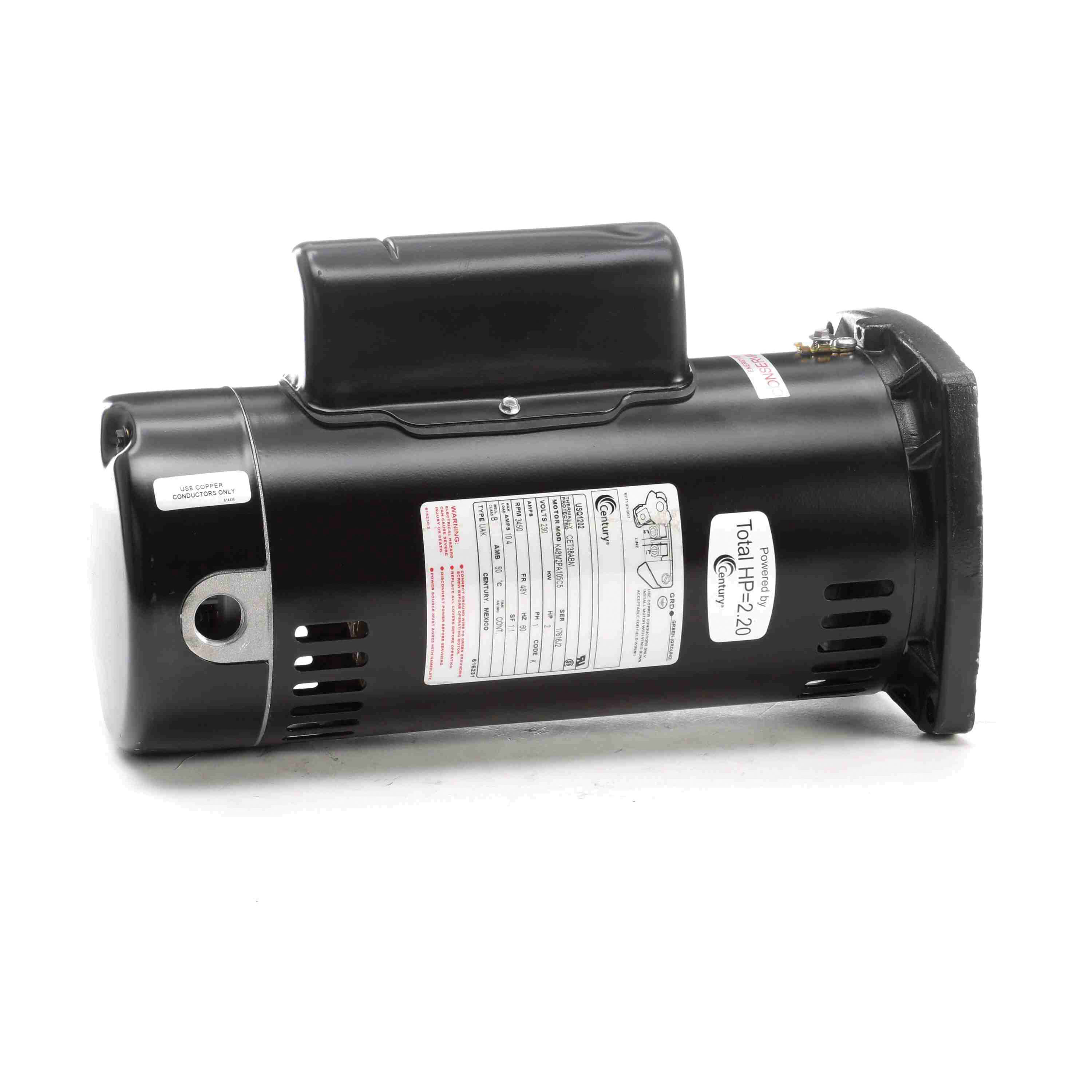 Century Pool Pump Motor, Square Flange, 2HP 48Y  
