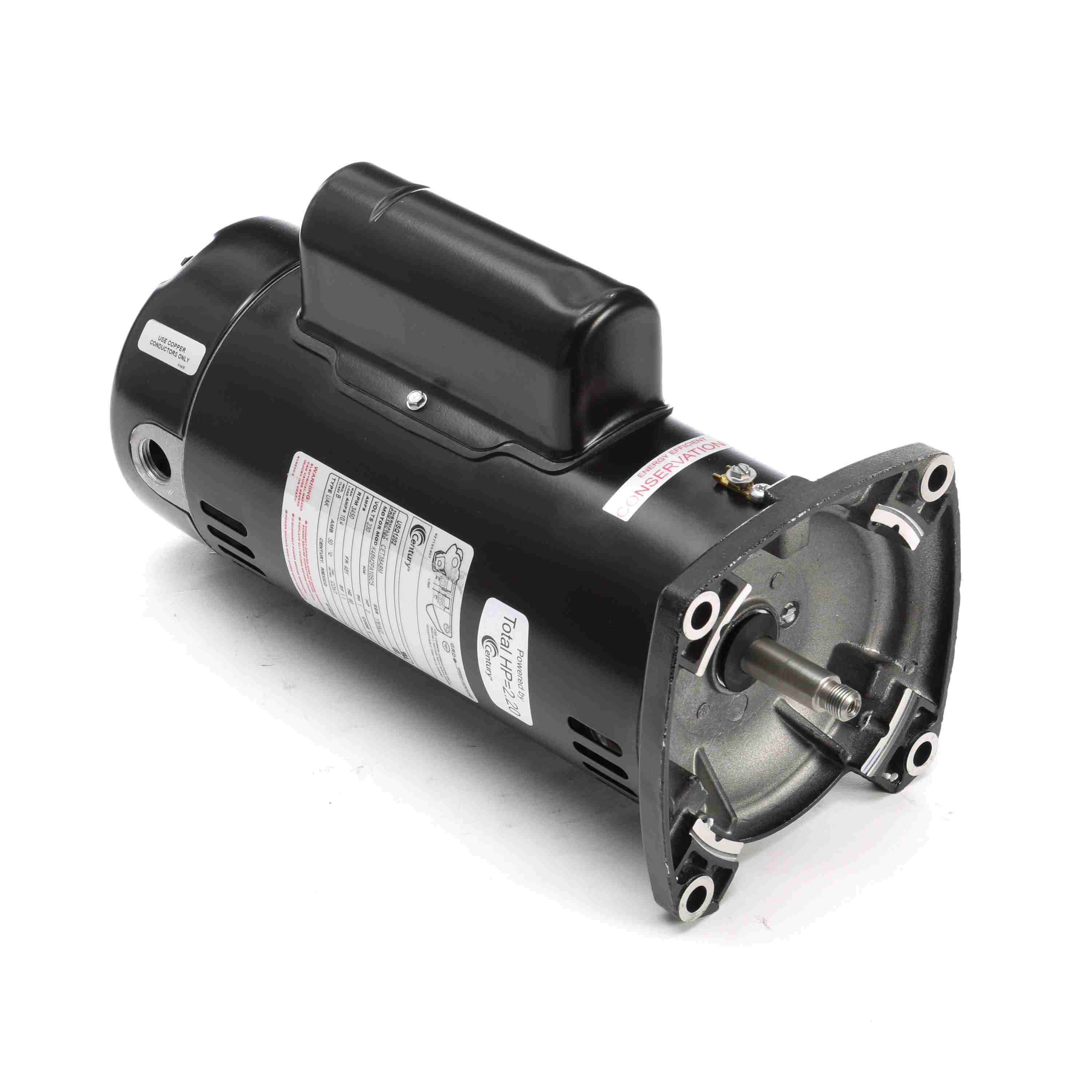 Century Pool Pump Motor, Square Flange, 2HP 48Y | USQ1202 image 2