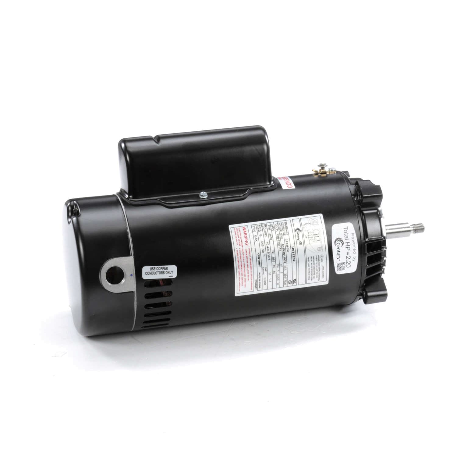 Century Pool Pump Motor, Threaded Shaft, 2HP 56J  