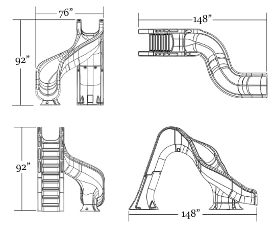 Global RipTide Slide Right Turn Sand image 3