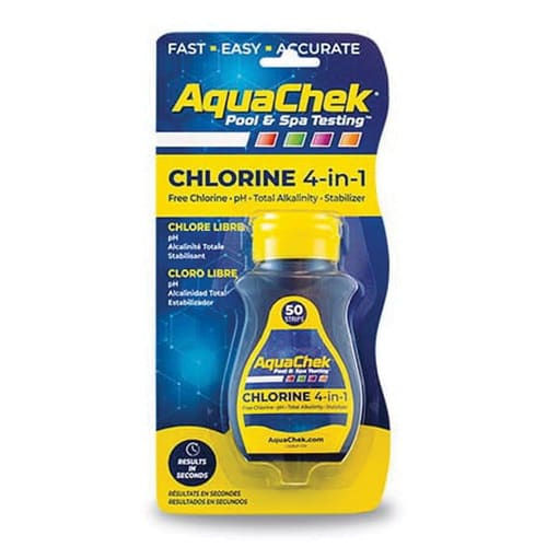 Aquachek Yellow Chlorine 4-In-1 Test Strips, 50 Strips - product image