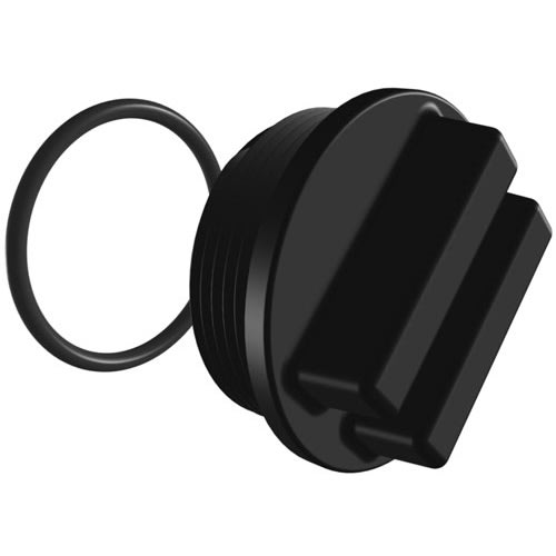 Hayward Plastic Threaded Winter Plug w/ O-Ring for 1-1/2in Fitting, Black