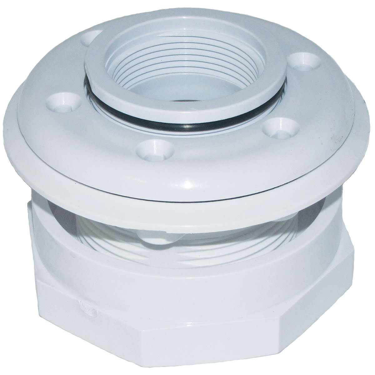 Hayward Inlet Return Fitting, 2in Socket, White, Vinyl   