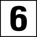 Inlays 5Ft Sr 5 W/Ft Depth Marker-Ceramic Black/White Skid Resistant 6" Depth Marker 5 Ft Skid Resistant 6In x 6In Ceramic | C620050