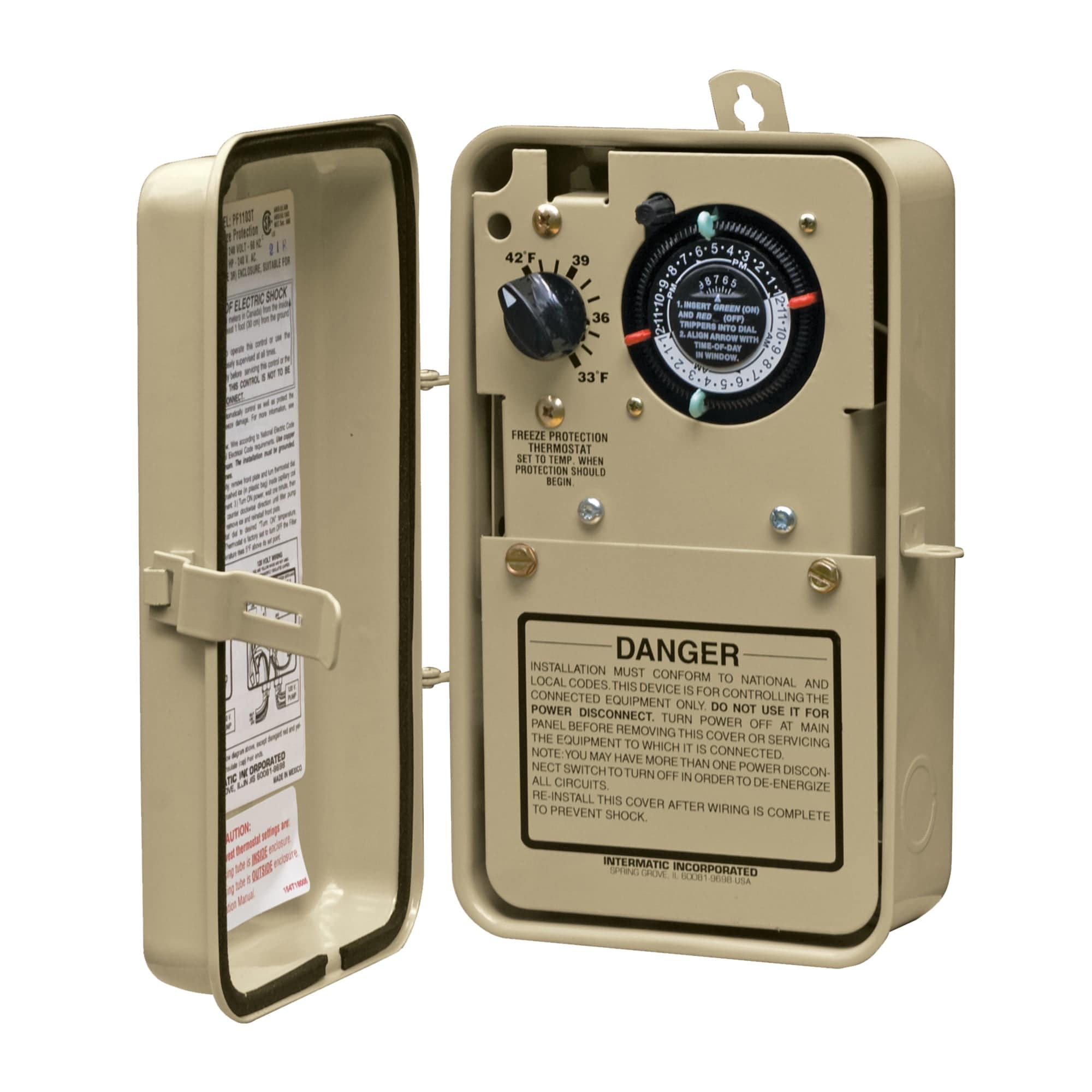 Intermatic Timer, 120/240 VAC 5.75" x 3.625" x 9.625" Freeze Protection with Thermostat image 2