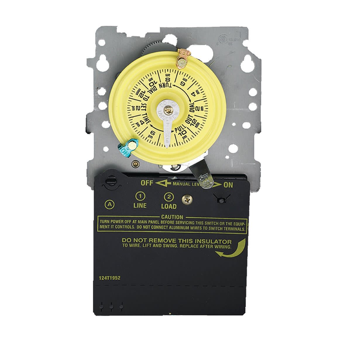 Analog/Mechanical 120 VAC 16 A 5 hp SPST 5in x 3in x 7-3/4in Mechanical Timer Switch  ITM