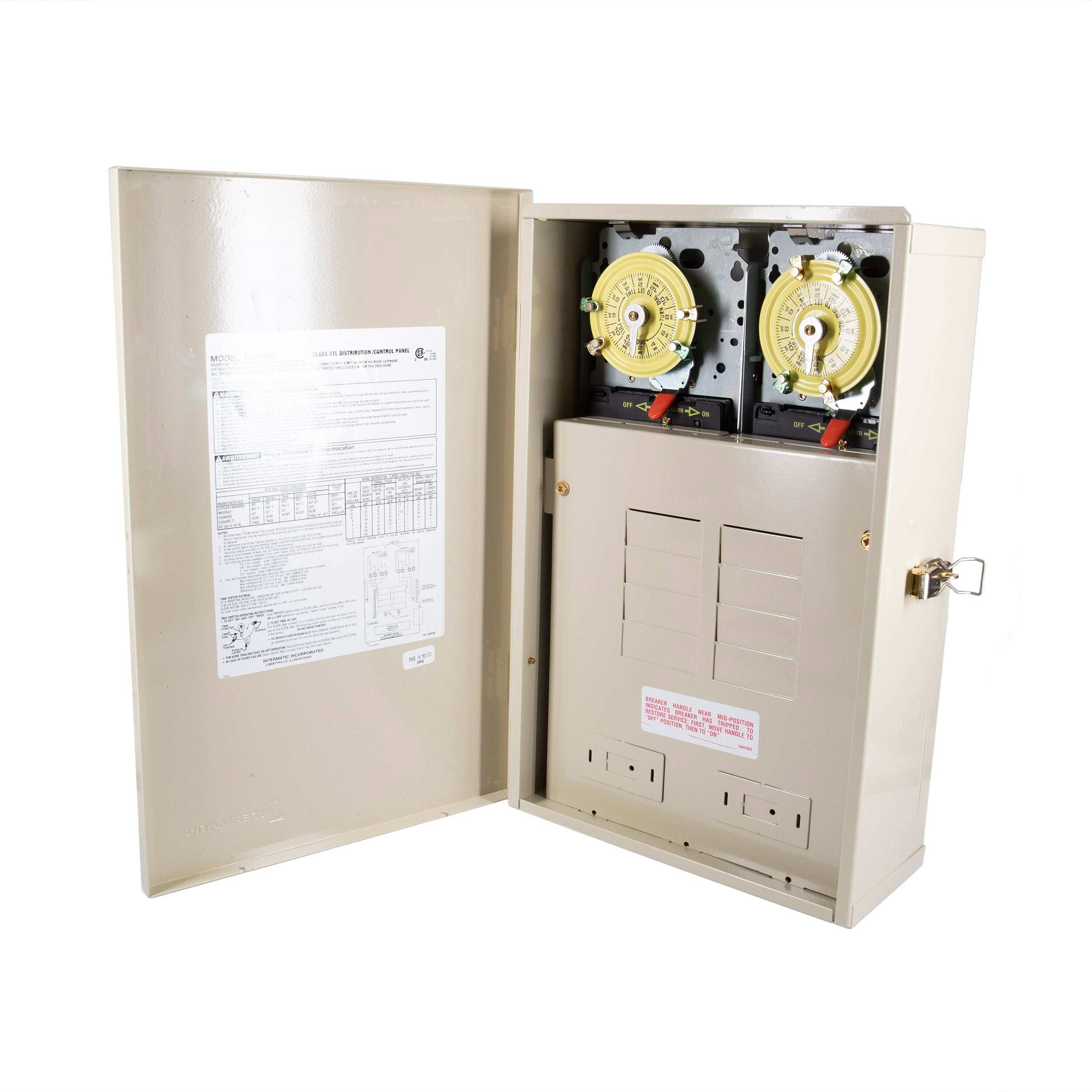 Intermatic 16" X 10" X 4-1/2" Two T104M In Otdr Enclosure Intermatic 100 Amp Panel 2-220V Mechanisms image 2