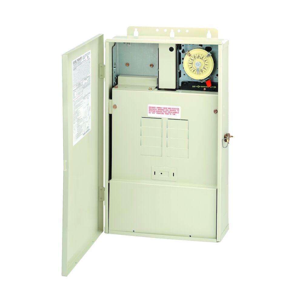 Intermatic 100 A Load Center w/ 300W Transformer & T104M Mechanism, 8-Breaker Spaces  