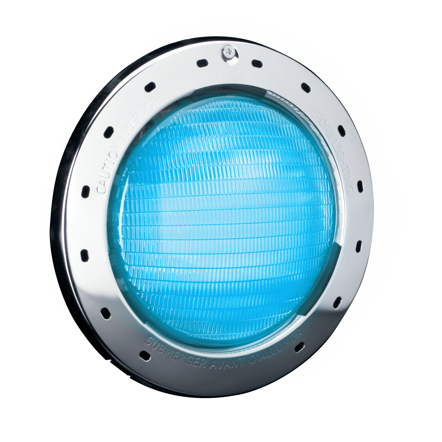 Jandy WaterColors Large RGBW LED Pool and Spa Light, 12 V, 50 W, 50ft Cord, 4 Amp, Stainless Steel Face Ring  