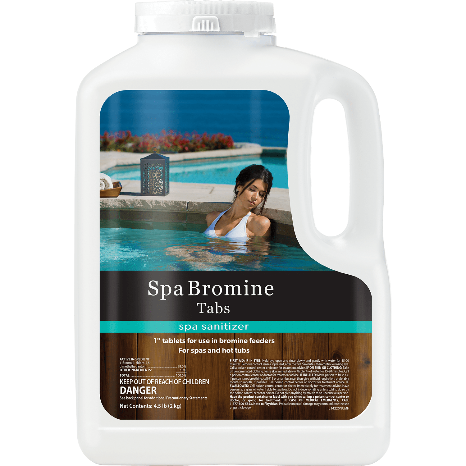 Natural Chemistry Spa Bromine Tabs, 4.5 lb Bottle, 4/Case