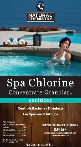 Natural Chemistry Spa Chlorine Concentrate, 2 lb Bottle, 12/Case