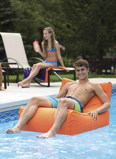 Ocean Blue Capri Inflatable Lounger Lime image 3