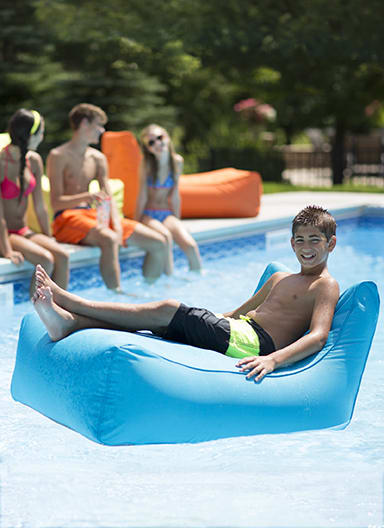 Ocean Blue Capri Inflatable Lounger Lime image 4
